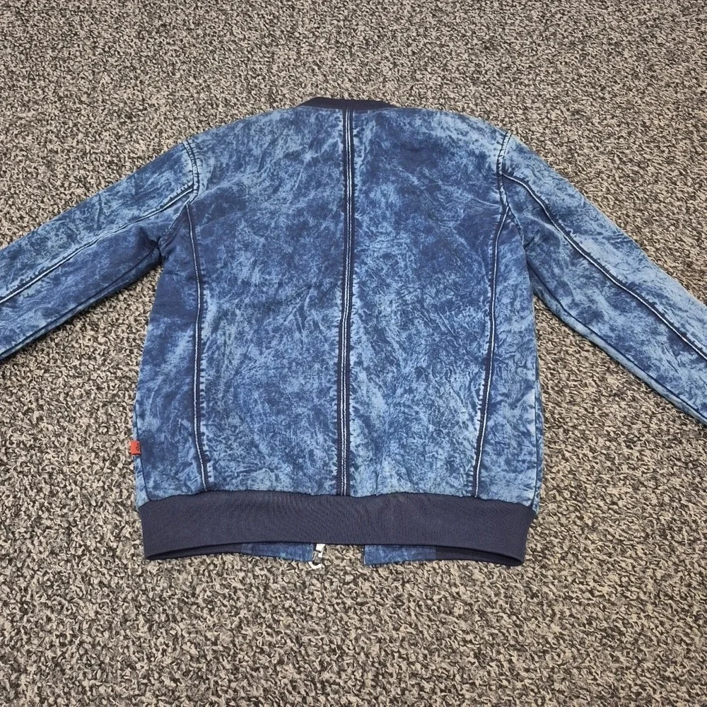 Superdry Sport Denim Jacket Mens Large Blue Full Zip‎